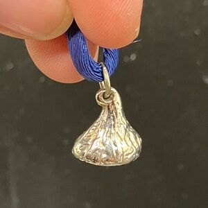 Silver Hershey Kiss Chocolate Charm Pendant Miniature No Hallmark